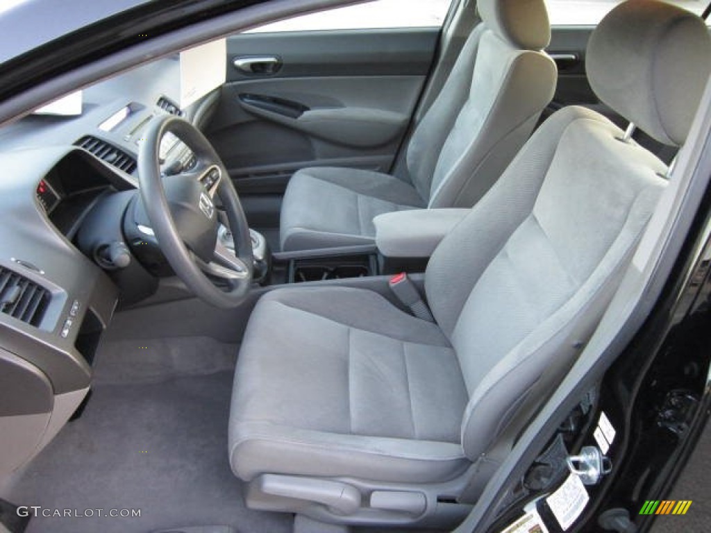 2010 Civic LX Sedan - Crystal Black Pearl / Gray photo #15