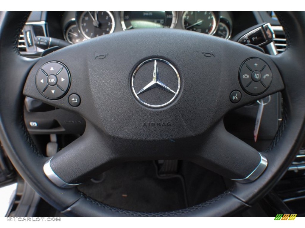 2010 Mercedes-Benz E 350 4Matic Sedan Natural Beige Steering Wheel Photo #73649261