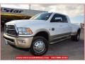 Bright White 2012 Dodge Ram 3500 HD Laramie Longhorn Mega Cab 4x4 Dually