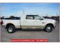 2012 Bright White Dodge Ram 3500 HD Laramie Longhorn Mega Cab 4x4 Dually  photo #9