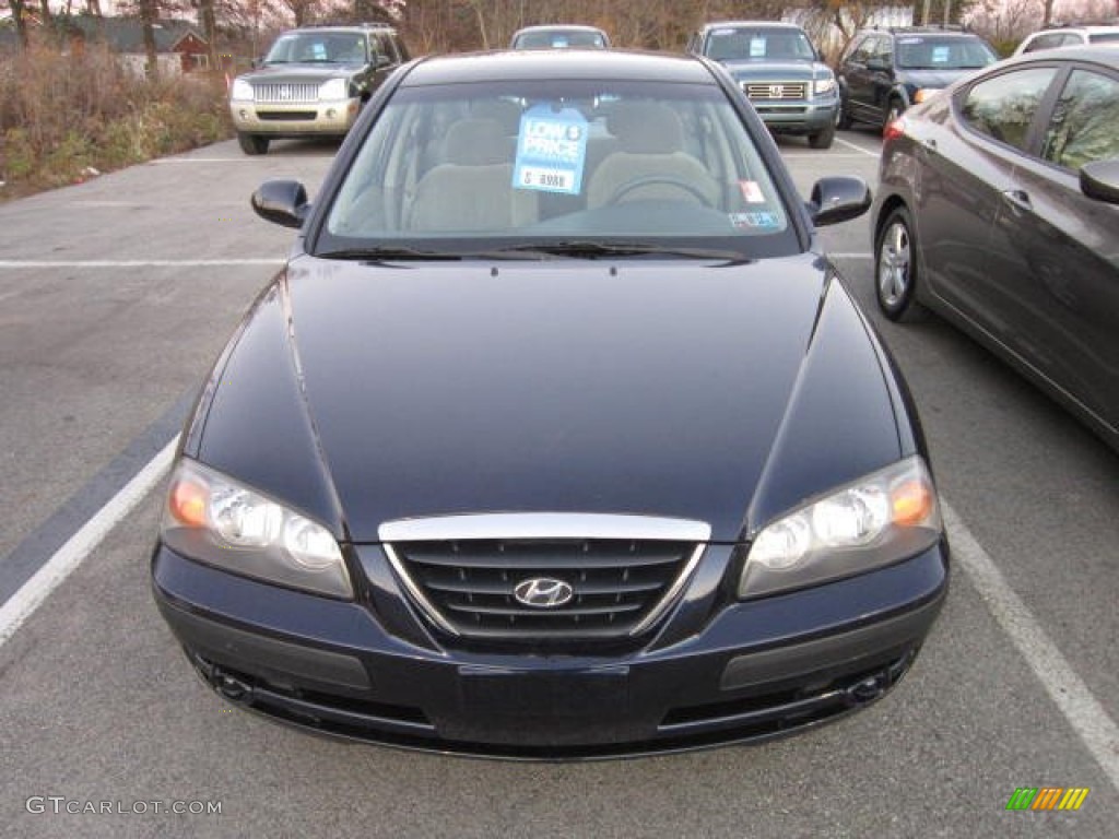 2006 Elantra GLS Hatchback - Moonlit Dark Blue / Gray photo #2