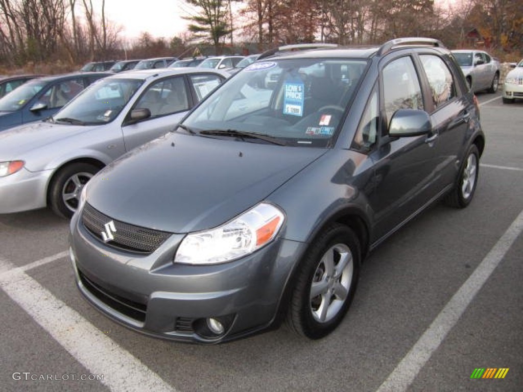 2009 SX4 Crossover Touring AWD - Azure Gray Metallic / Black photo #3