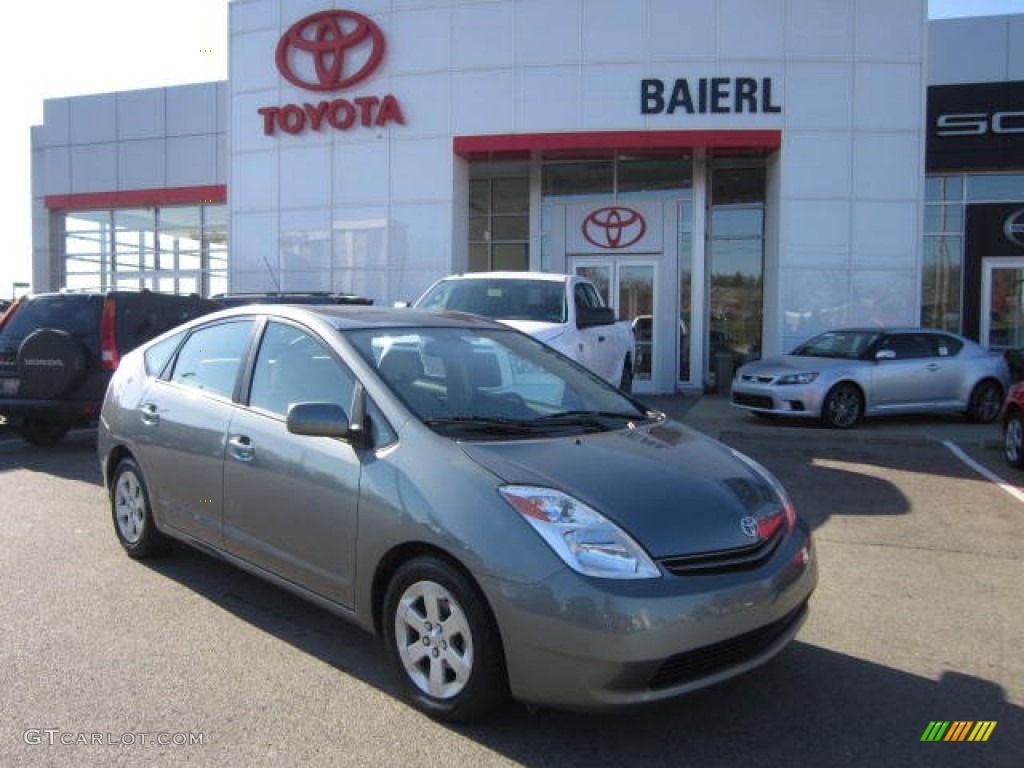 2005 Prius Hybrid - Tideland Gray Green Pearl / Gray/Burgundy photo #1