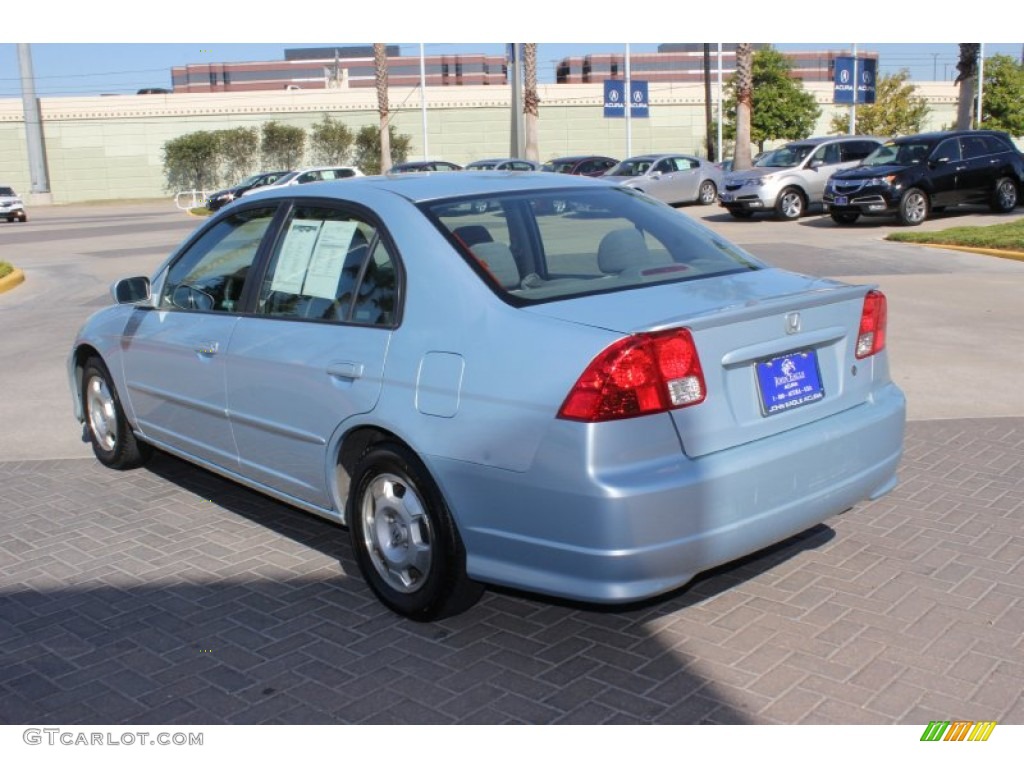 2005 Civic Hybrid Sedan - Opal Silver Blue Metallic / Gray photo #7
