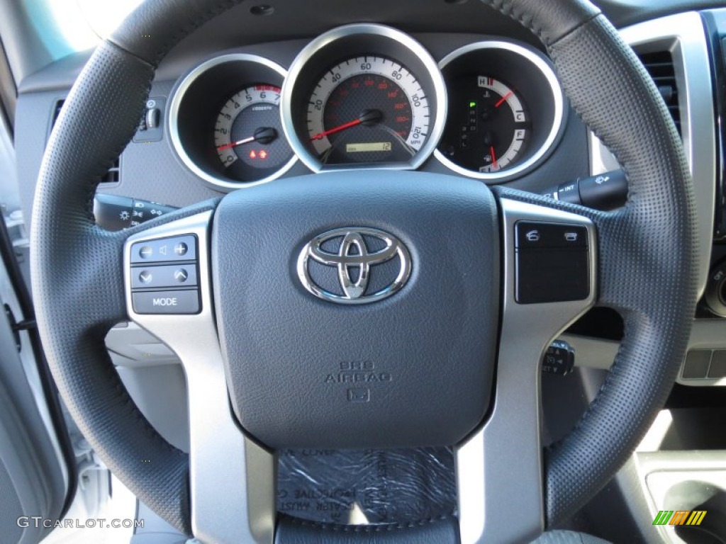 2013 Toyota Tacoma SR5 Prerunner Double Cab Graphite Steering Wheel Photo #73653929