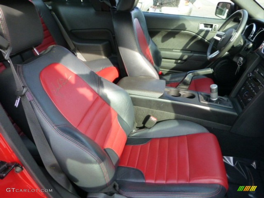 Dark Charcoal/Red Interior 2009 Ford Mustang Roush 427R Coupe Photo #73654140