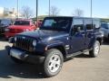 2013 True Blue Pearl Jeep Wrangler Unlimited Sahara 4x4  photo #2