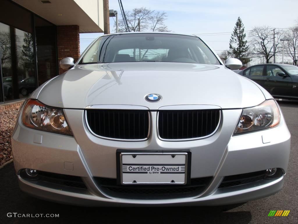2007 3 Series 328xi Sedan - Titanium Silver Metallic / Black photo #2