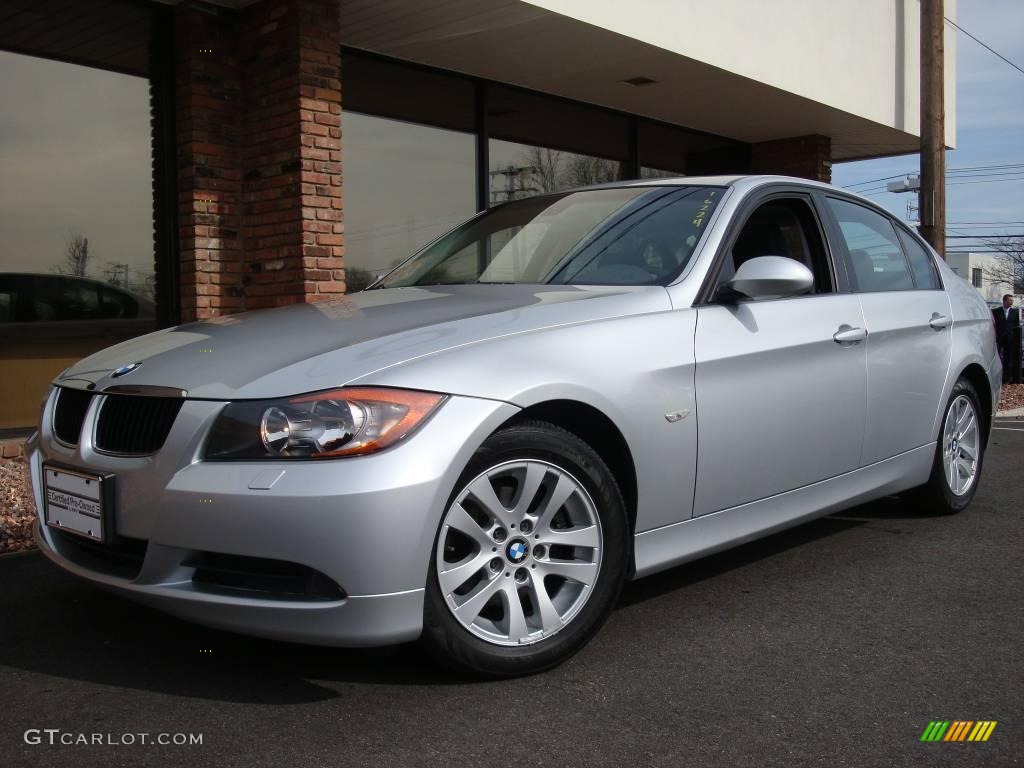 2007 3 Series 328xi Sedan - Titanium Silver Metallic / Black photo #3