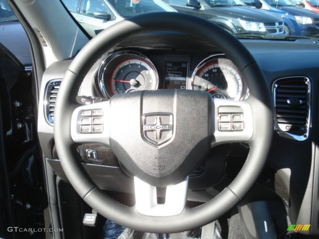 2013 Dodge Durango R/T AWD Black Steering Wheel Photo #73657458
