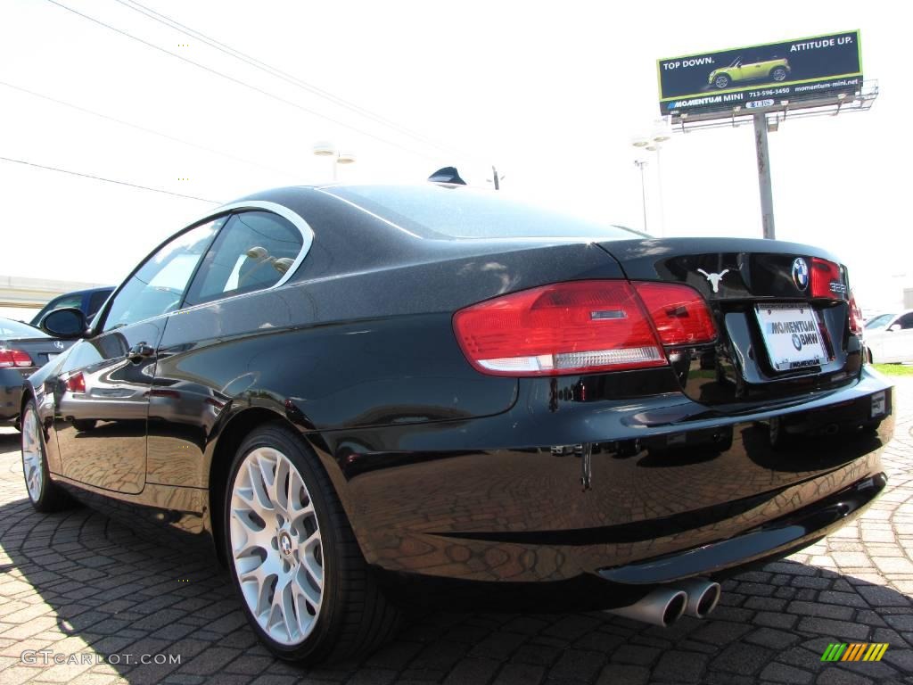 2008 3 Series 328i Coupe - Jet Black / Black photo #3