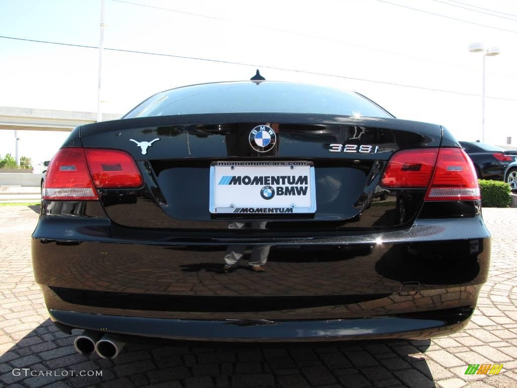 2008 3 Series 328i Coupe - Jet Black / Black photo #4