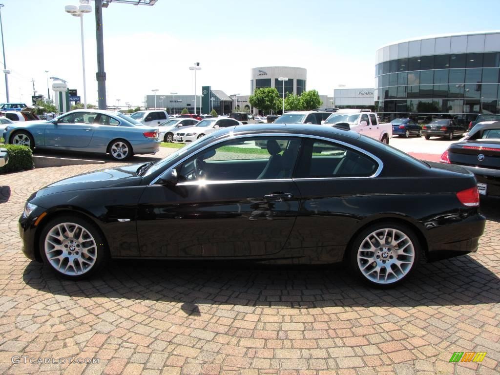 2008 3 Series 328i Coupe - Jet Black / Black photo #10