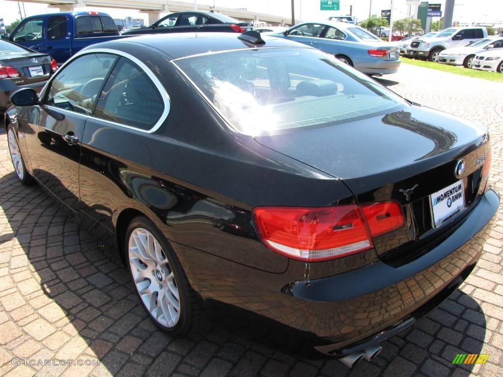 2008 3 Series 328i Coupe - Jet Black / Black photo #11