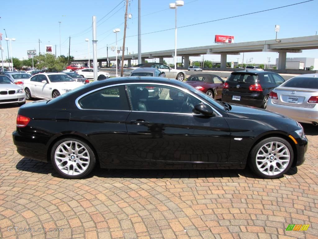 2008 3 Series 328i Coupe - Jet Black / Black photo #14