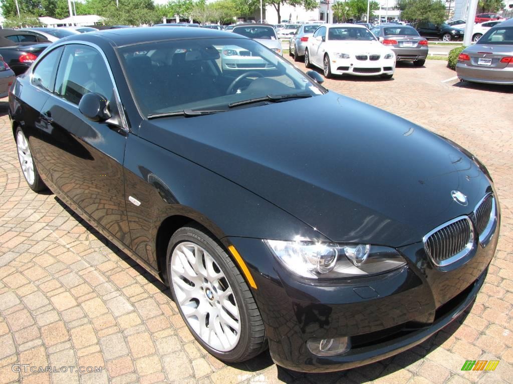 2008 3 Series 328i Coupe - Jet Black / Black photo #15