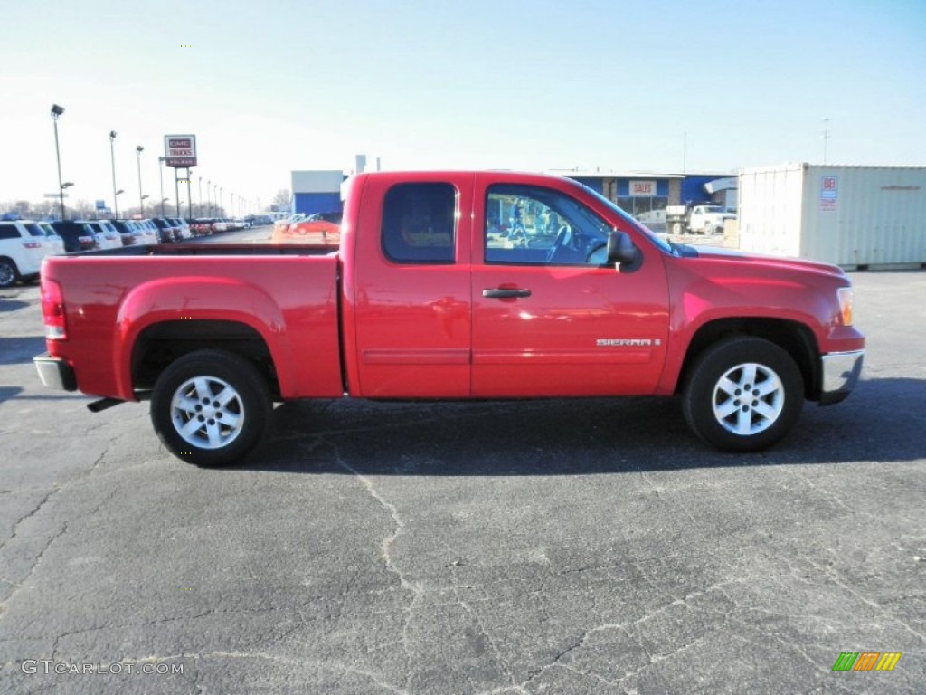 2007 Sierra 1500 SLE Extended Cab - Fire Red / Ebony Black photo #1