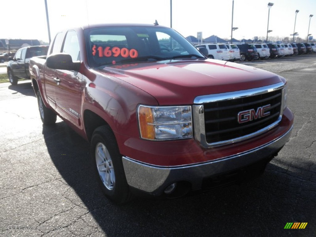 2007 Sierra 1500 SLE Extended Cab - Fire Red / Ebony Black photo #2