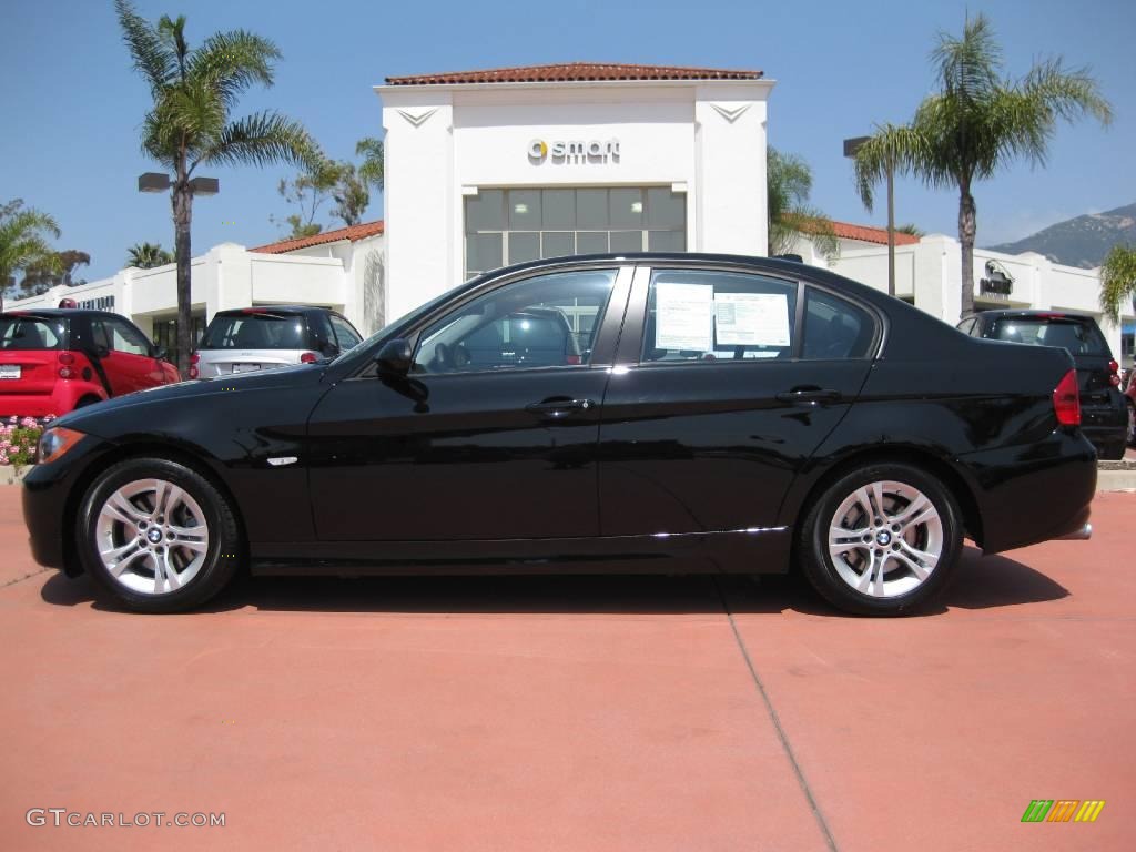2008 3 Series 328i Sedan - Jet Black / Black photo #2