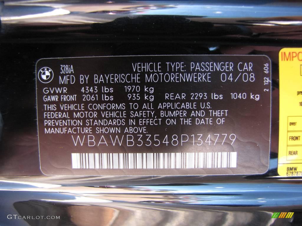2008 3 Series 328i Coupe - Jet Black / Black photo #31