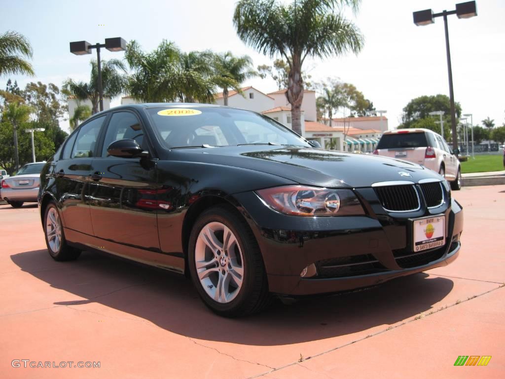 2008 3 Series 328i Sedan - Jet Black / Black photo #7