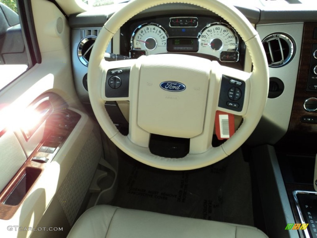 2012 Ford Expedition XLT Camel Steering Wheel Photo #73661892
