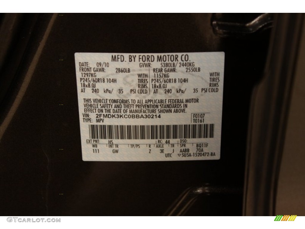 2011 Edge Limited - Earth Metallic / Charcoal Black photo #29