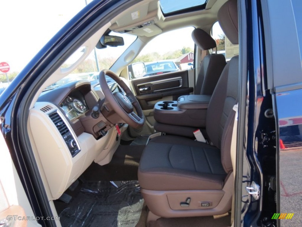 2013 1500 Big Horn Crew Cab - True Blue Pearl / Canyon Brown/Light Frost Beige photo #11