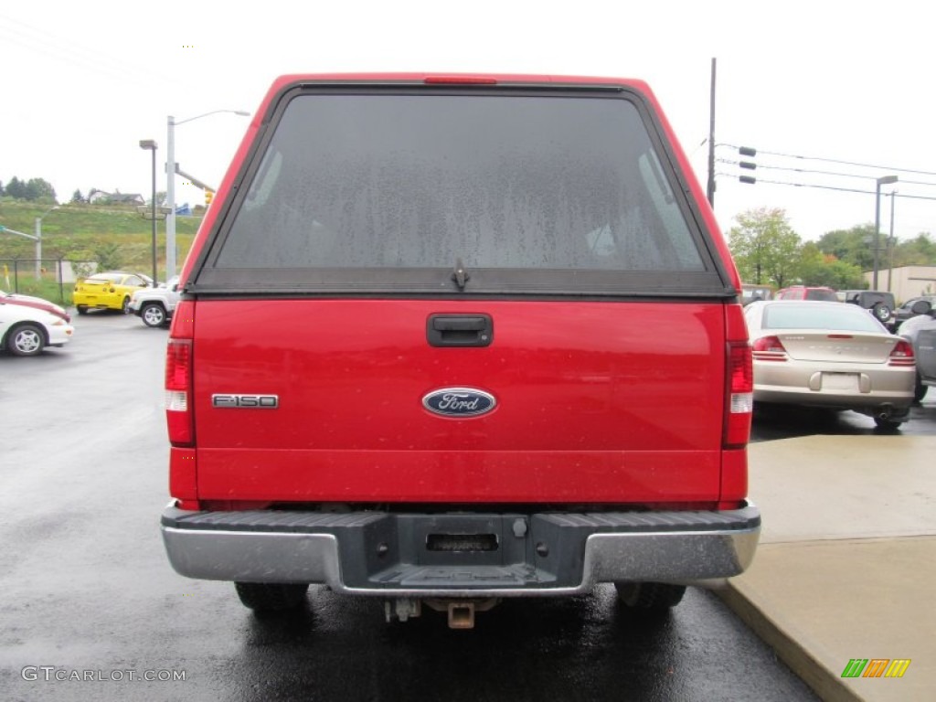 2004 F150 XLT Regular Cab 4x4 - Bright Red / Black/Medium Flint photo #3
