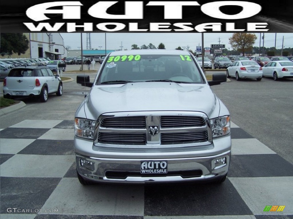 2012 Ram 1500 Big Horn Crew Cab 4x4 - Bright Silver Metallic / Dark Slate Gray/Medium Graystone photo #2