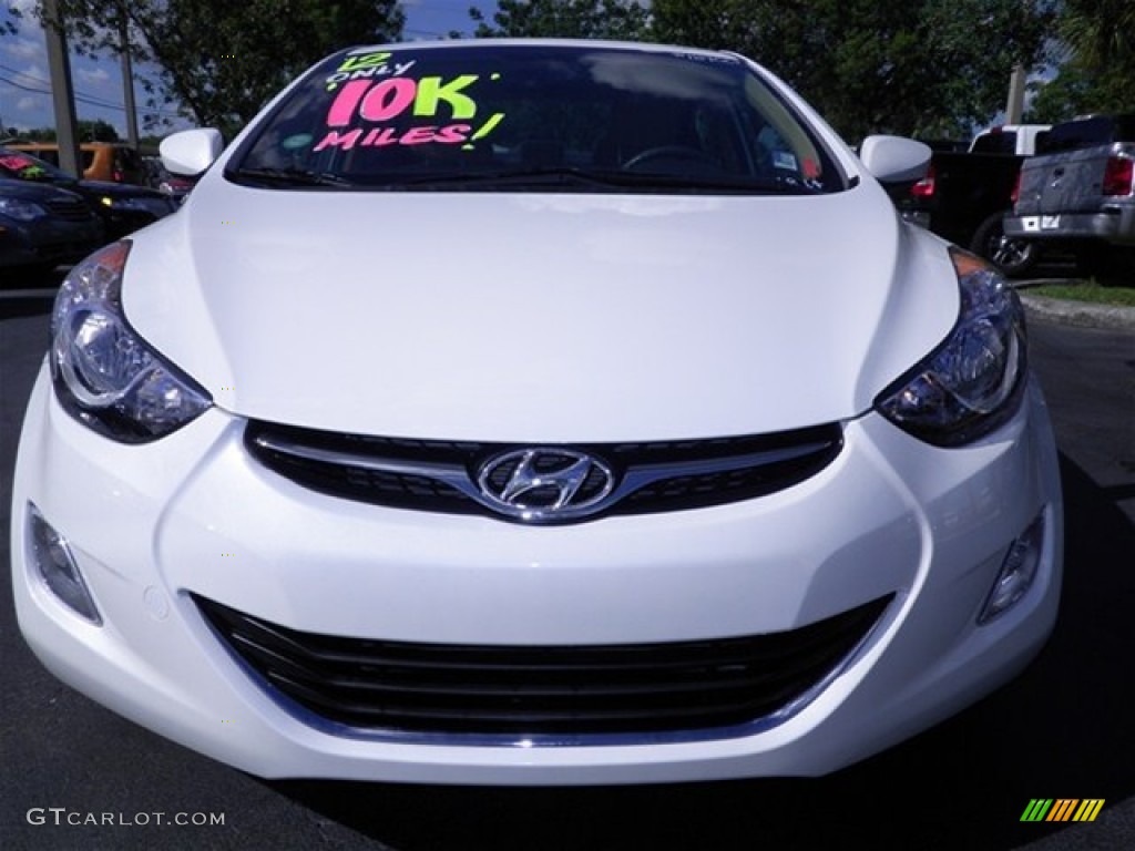 2012 Elantra GLS - Polar White / Beige photo #3