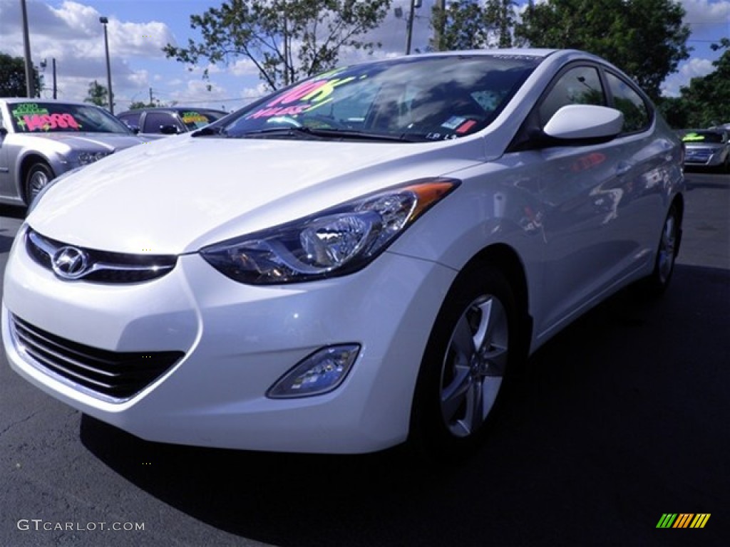 2012 Elantra GLS - Polar White / Beige photo #5