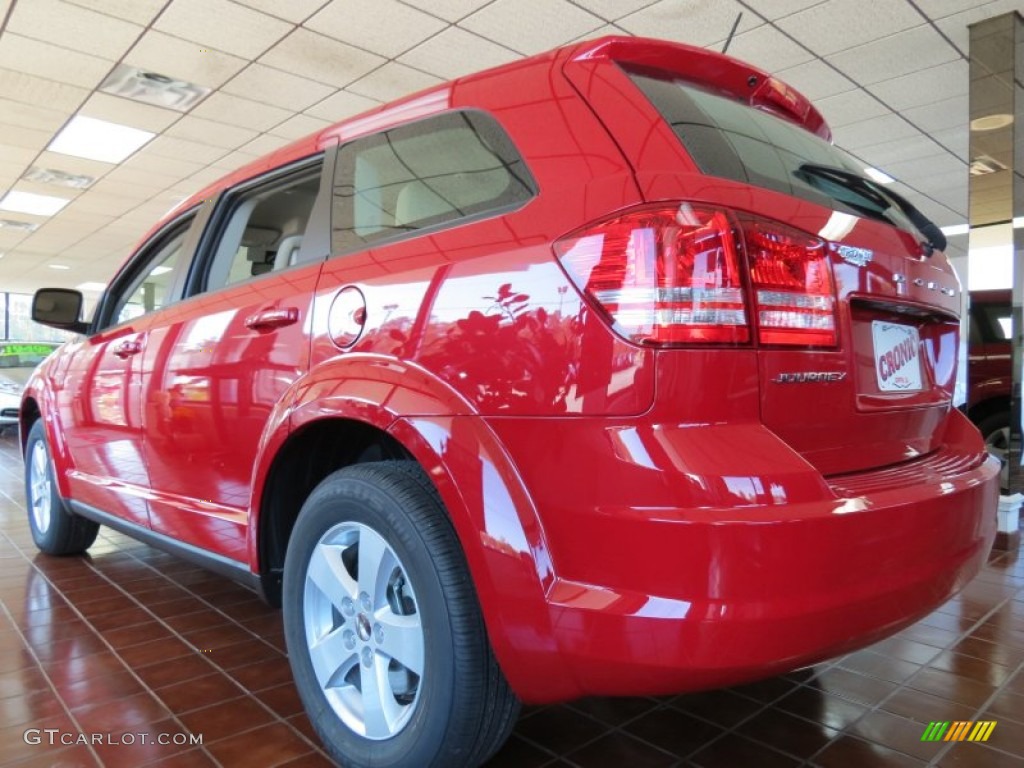 2013 Journey American Value Package - Brilliant Red Tri-Coat Pearl / Black/Light Frost Beige photo #4