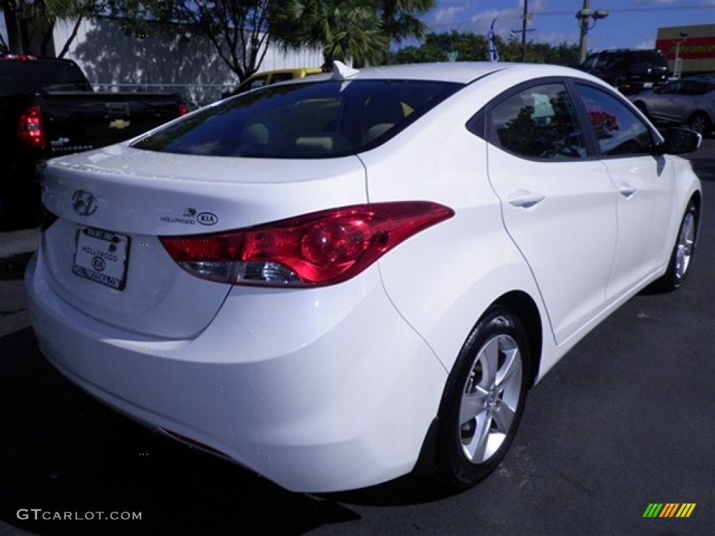 2012 Elantra GLS - Polar White / Beige photo #10