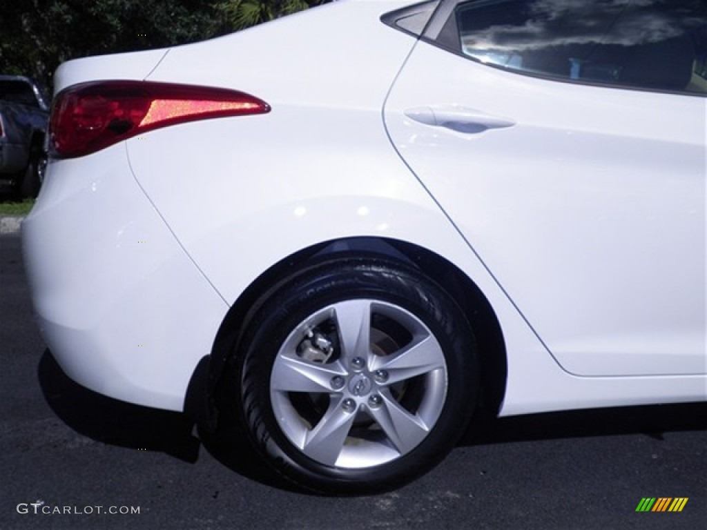 2012 Elantra GLS - Polar White / Beige photo #12
