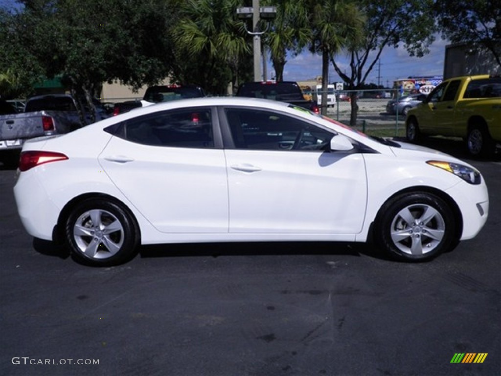 2012 Elantra GLS - Polar White / Beige photo #13