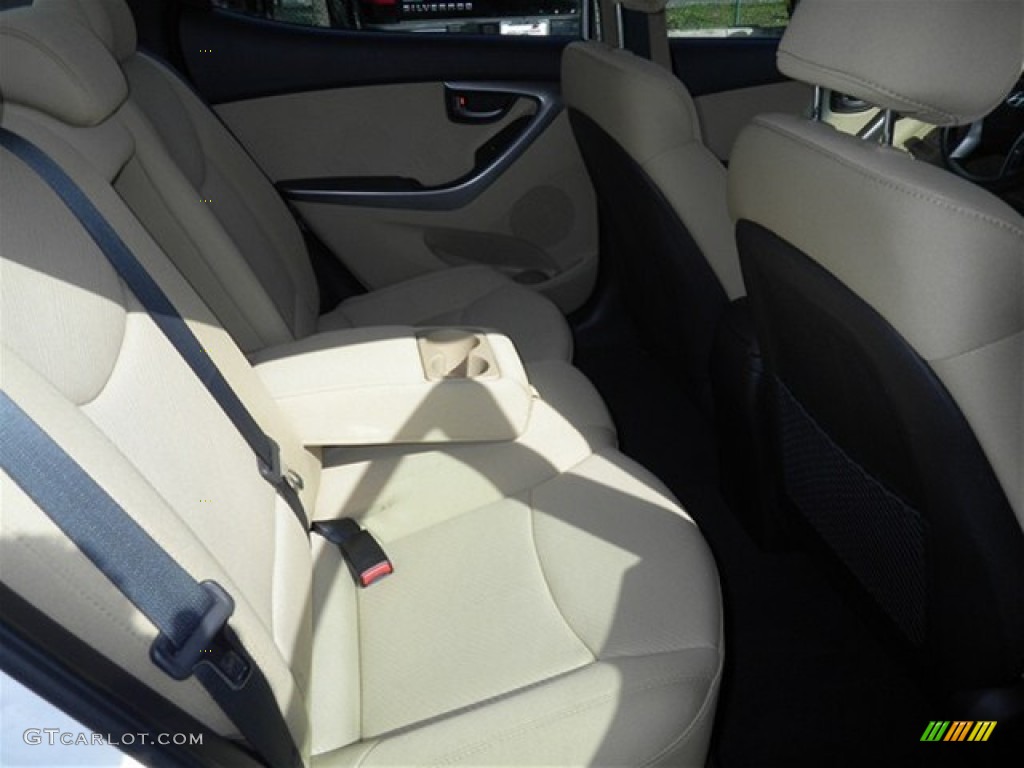 2012 Elantra GLS - Polar White / Beige photo #16