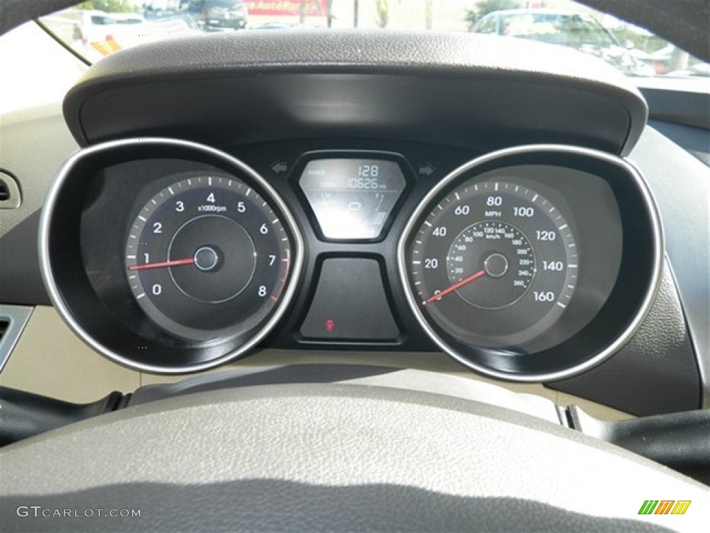 2012 Elantra GLS - Polar White / Beige photo #23