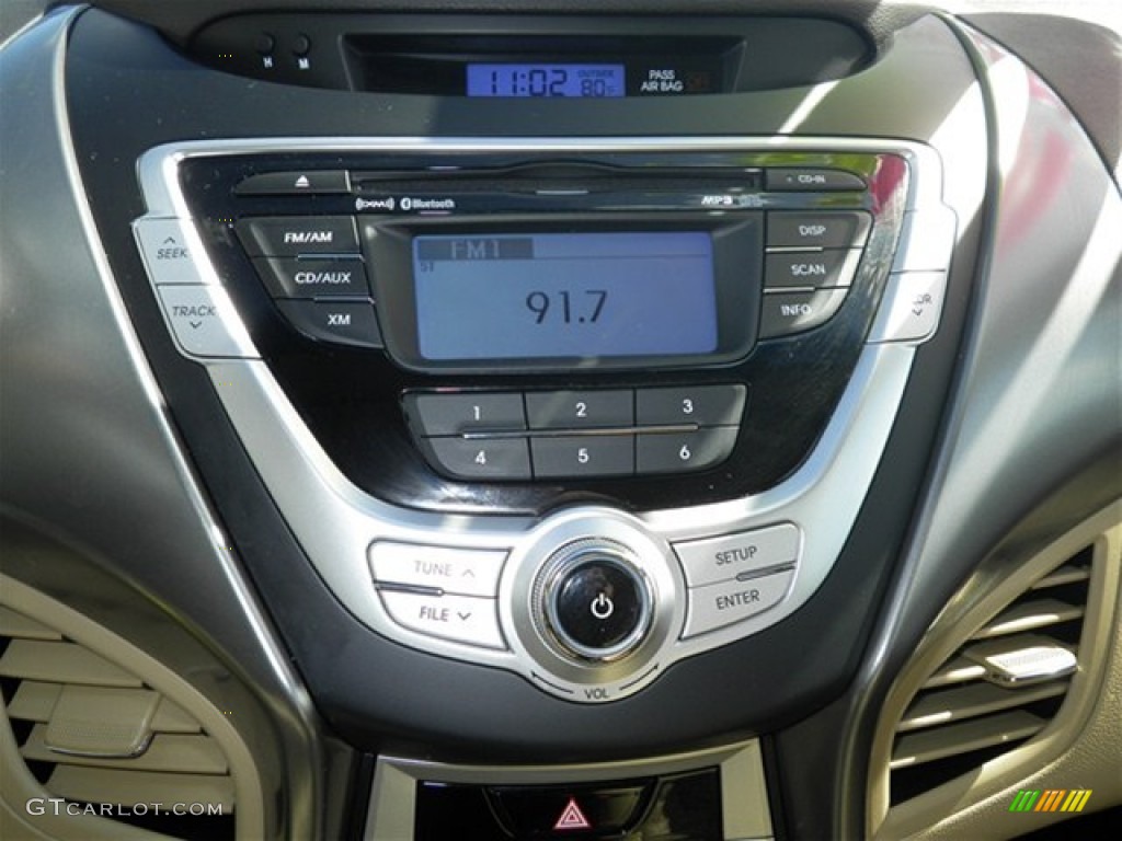 2012 Elantra GLS - Polar White / Beige photo #25