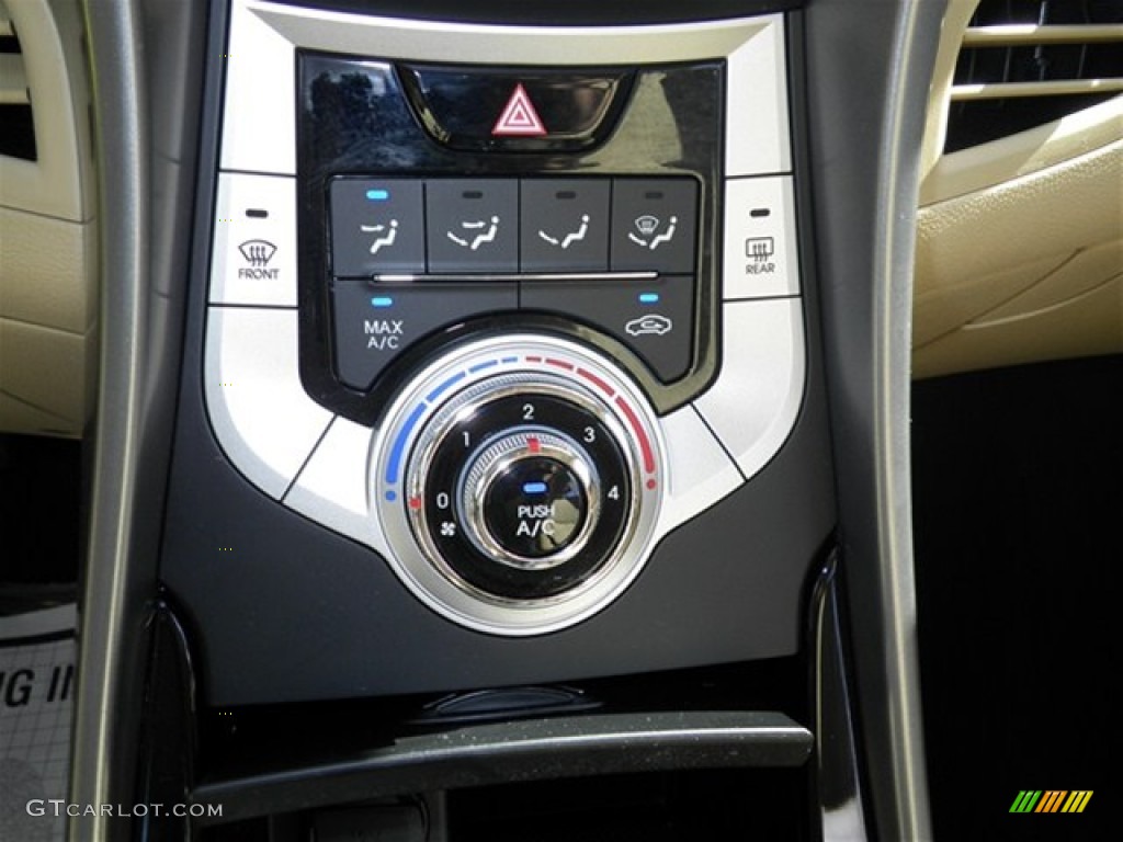 2012 Elantra GLS - Polar White / Beige photo #26