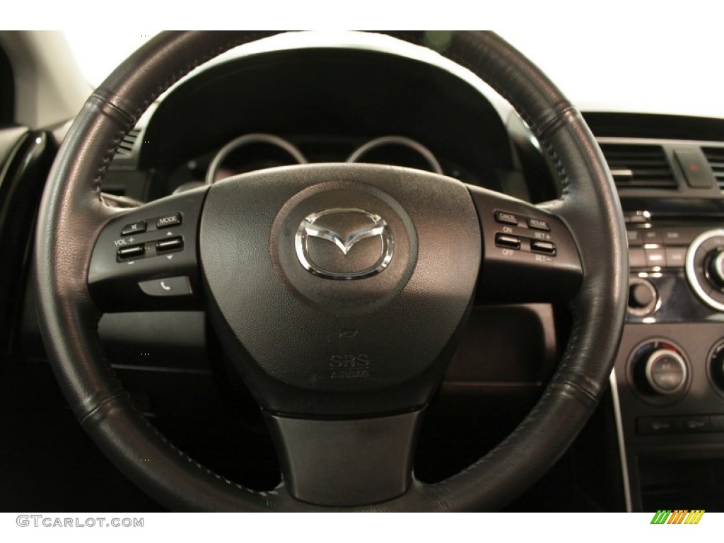 2008 Mazda CX-9 Touring AWD Black Steering Wheel Photo #73665654