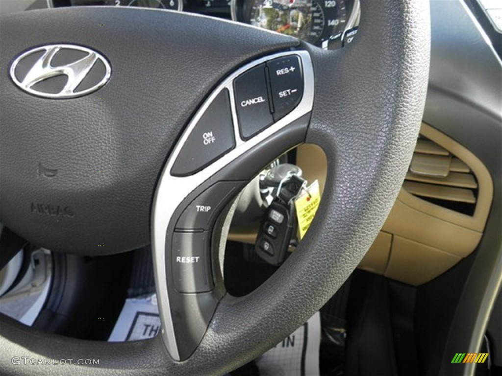 2012 Elantra GLS - Polar White / Beige photo #34