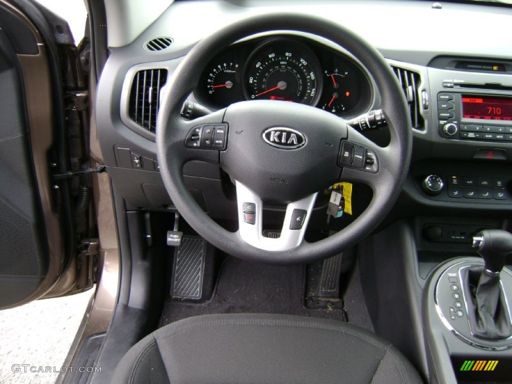 2011 Kia Sportage Standard Sportage Model Black Steering Wheel Photo #73668231
