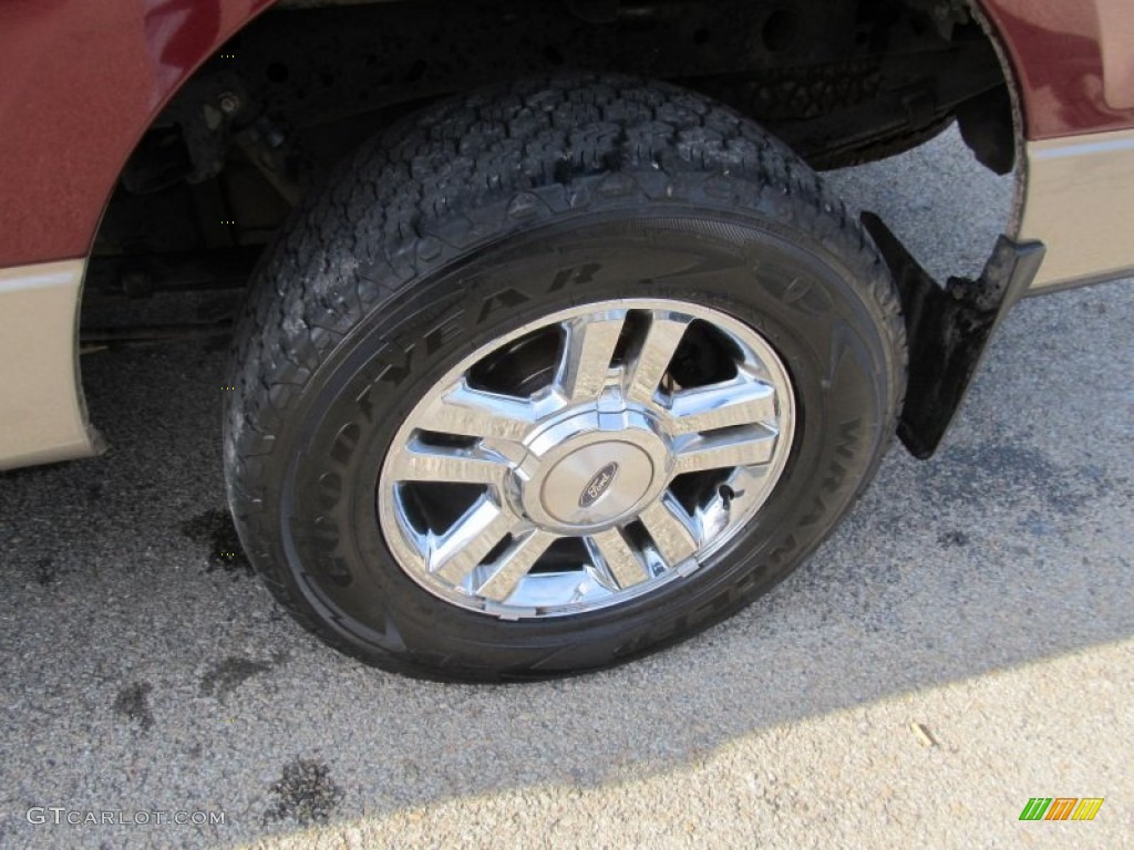 2006 F150 XLT SuperCab 4x4 - Dark Toreador Red Metallic / Tan photo #3