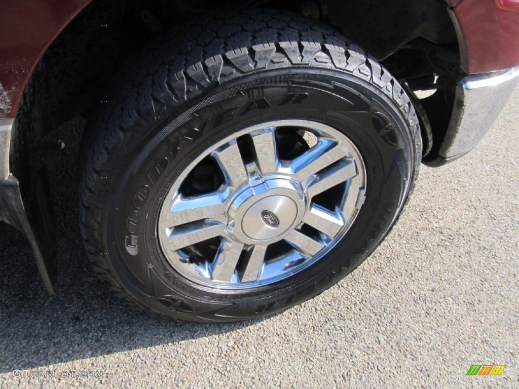 2006 F150 XLT SuperCab 4x4 - Dark Toreador Red Metallic / Tan photo #9