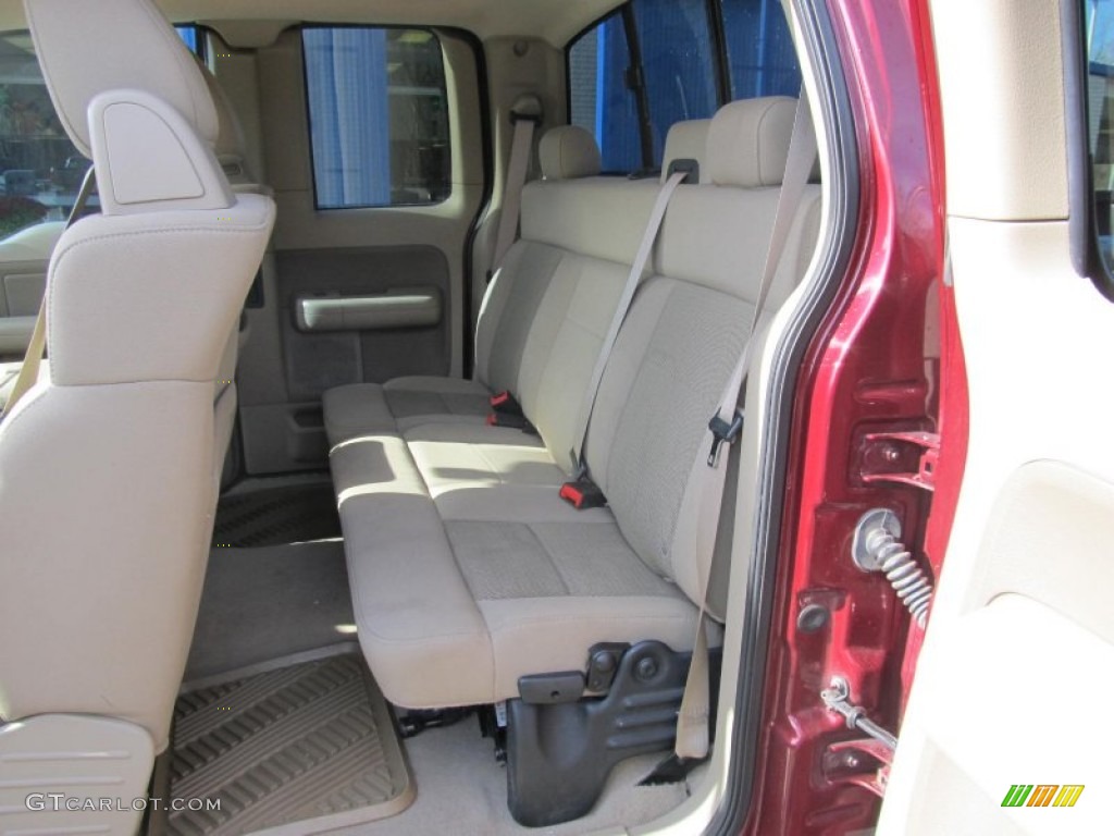 2006 F150 XLT SuperCab 4x4 - Dark Toreador Red Metallic / Tan photo #14