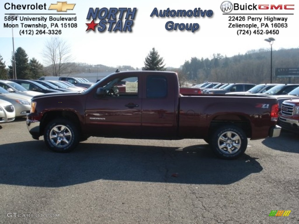 2013 Sierra 1500 SLE Extended Cab 4x4 - Sonoma Red Metallic / Ebony photo #1