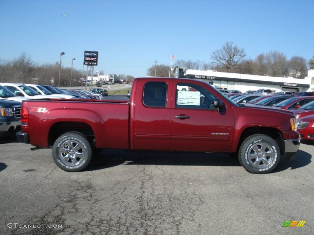 2013 Sierra 1500 SLE Extended Cab 4x4 - Sonoma Red Metallic / Ebony photo #5