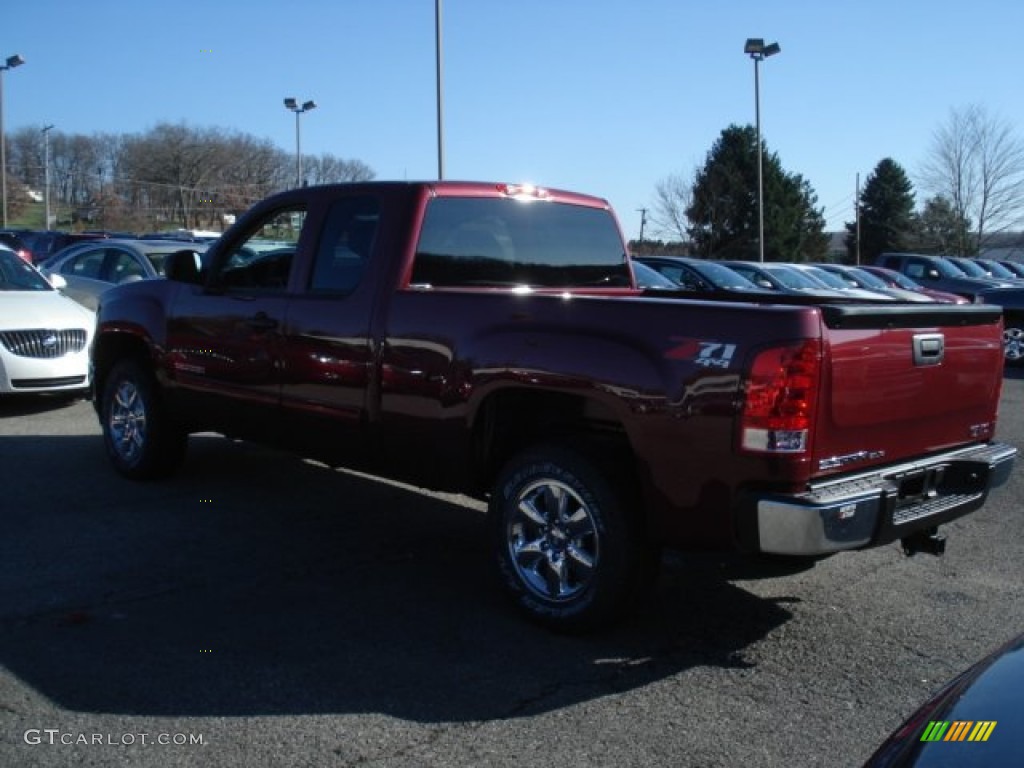 2013 Sierra 1500 SLE Extended Cab 4x4 - Sonoma Red Metallic / Ebony photo #8