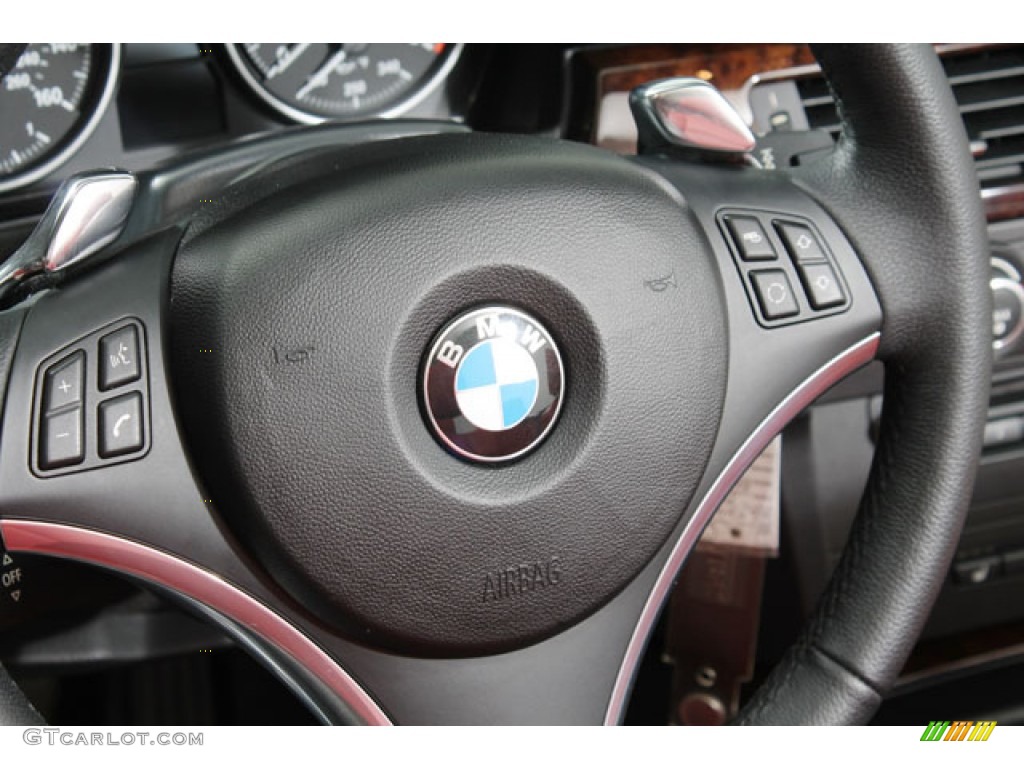 2009 3 Series 335i Convertible - Space Grey Metallic / Coral Red/Black Dakota Leather photo #8